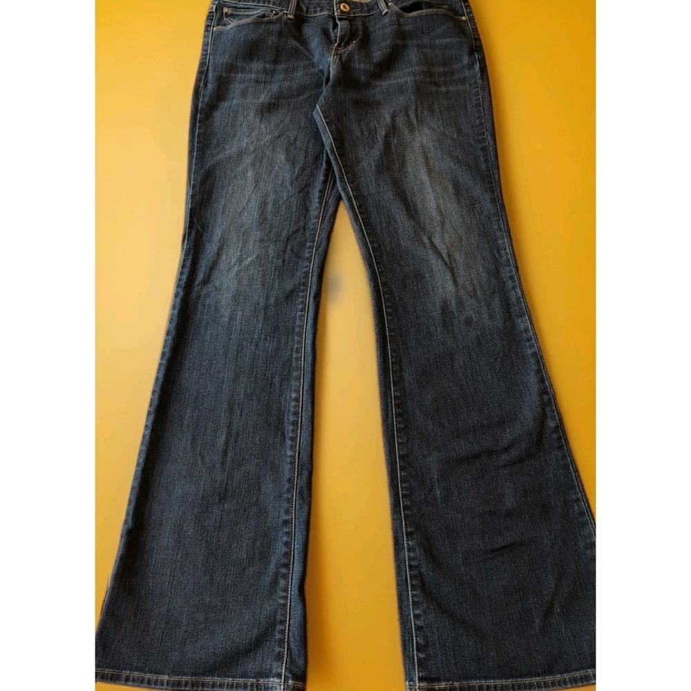 Levi S.F. Demi Curve Classic Rise Boot Cut Blue Jeans Womens 31 W/34L Stretch
